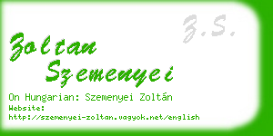 zoltan szemenyei business card